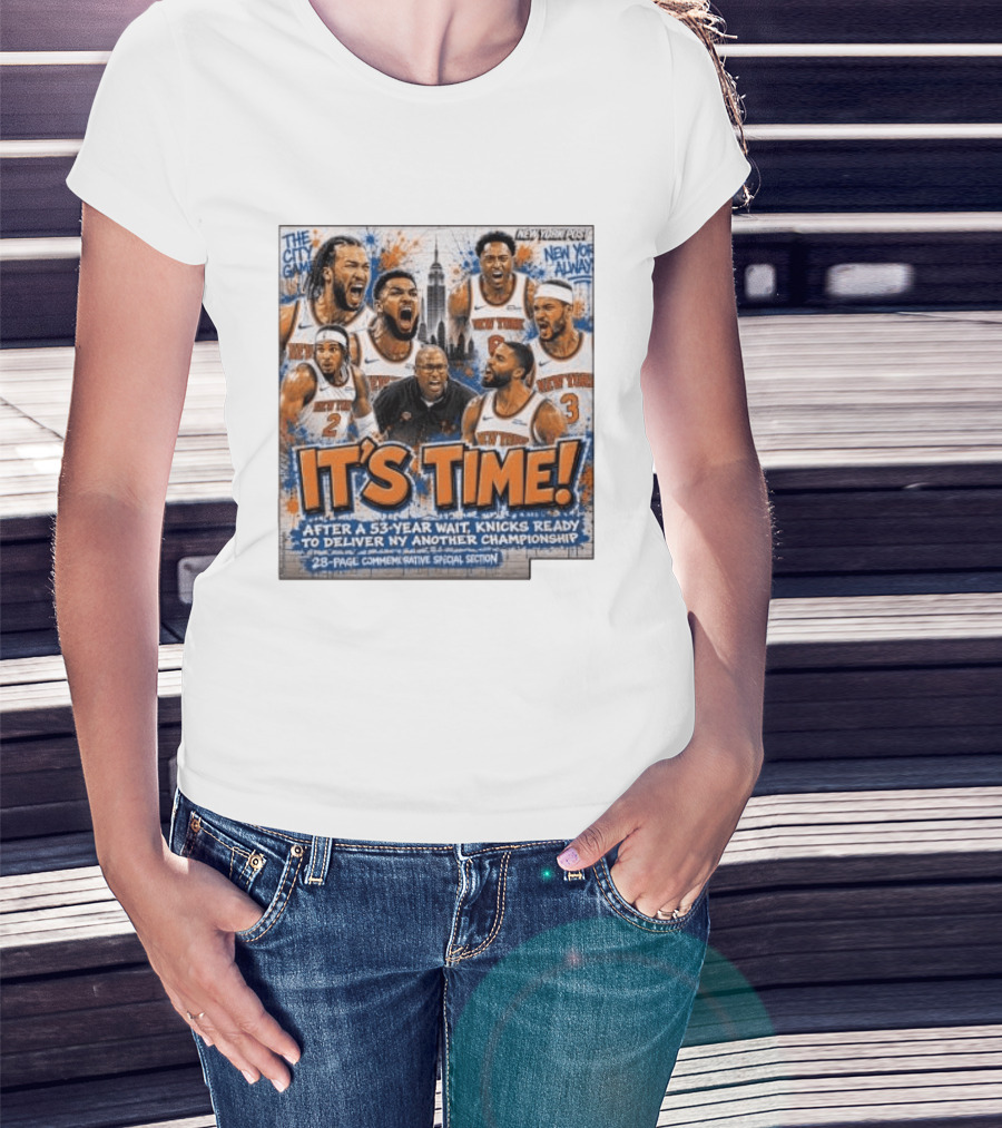 New York Knicks Time Championship Celebration City Game 53 Year Wait T-Shirt