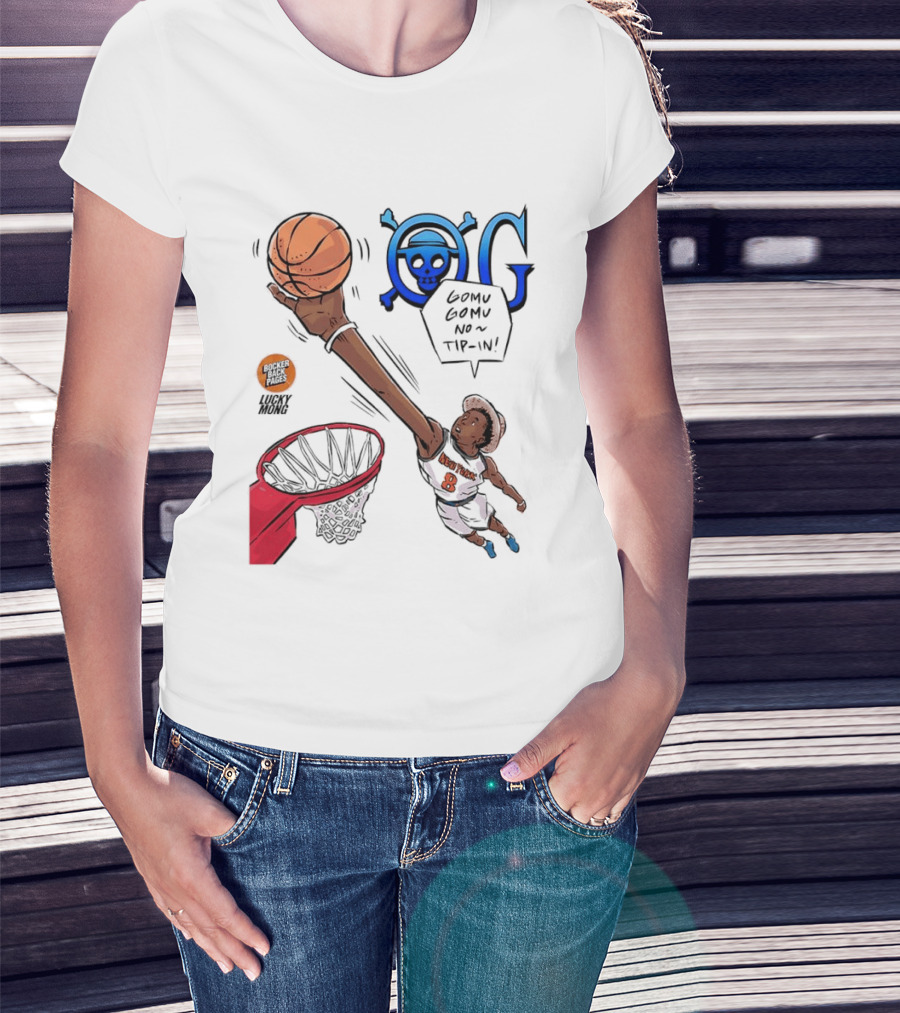 Kemba Walker New York Knicks Gomu Gomu No Tip In Basketball Manga T-Shirt