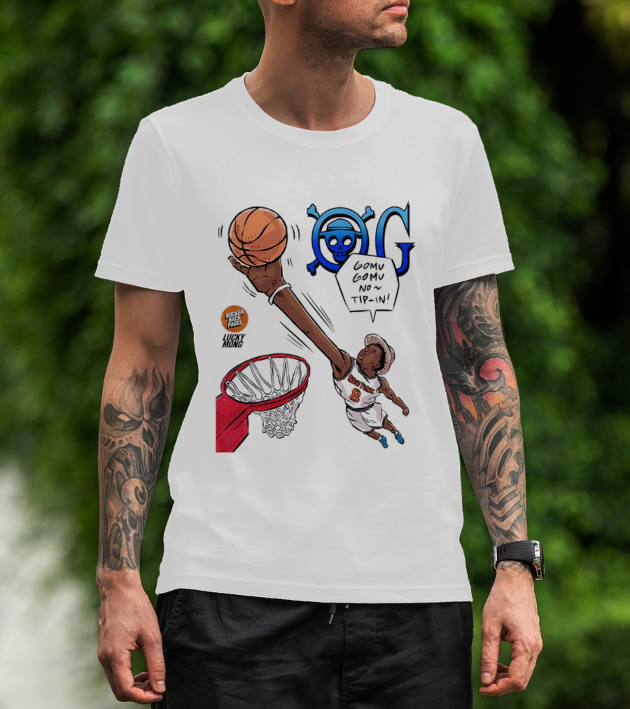 Kemba Walker New York Knicks Gomu Gomu No Tip In Basketball Manga T-Shirt
