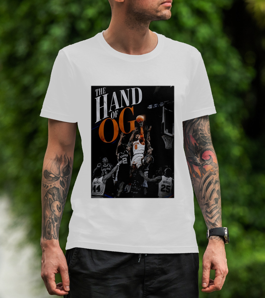The Hand Of OG Anunoby New York Knicks NBA Basketball Player 2026 T-Shirt