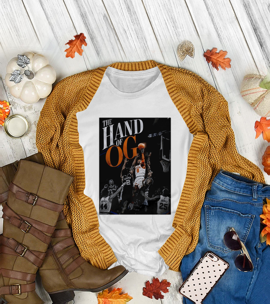 The Hand of OG Anunoby New York Knicks NBA Basketball Player 2026 T-Shirt