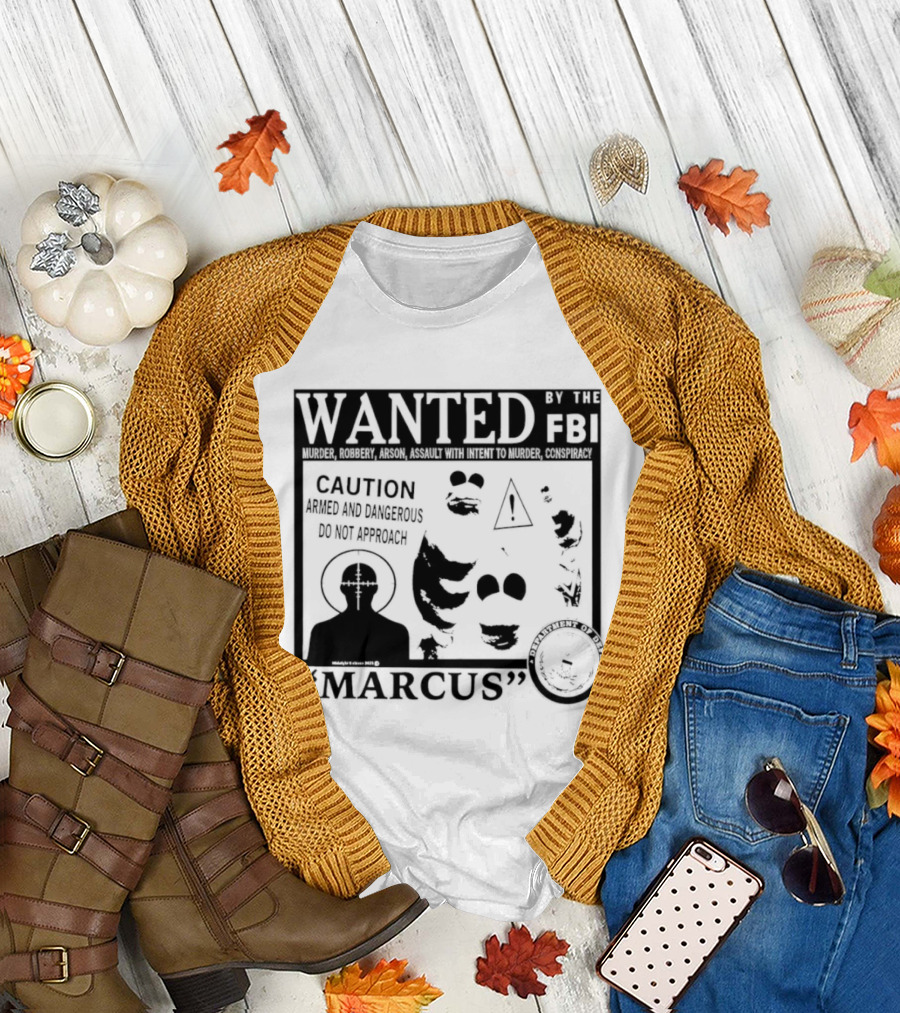 WANTED FBI Caution Marcus Cactus T-Shirt