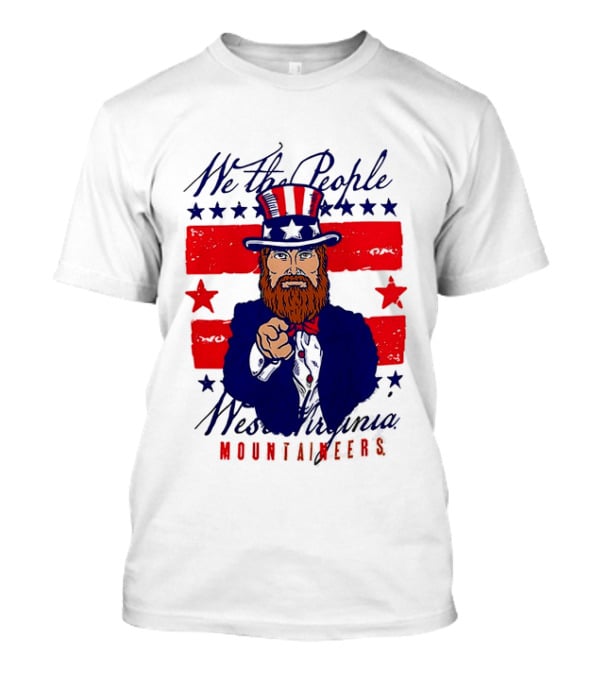 We The People West Virginia Mountaineers Uncle Sam Patriotic Stars And Stripes T-Shirt