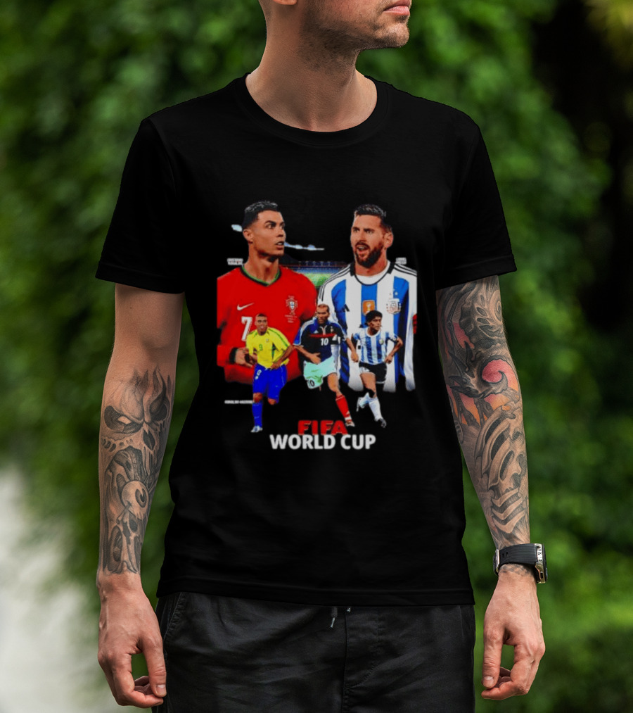 Cristiano Ronaldo Lionel Messi FIFA World Cup Ronaldo Nazario Zinedine Zidane Diego Maradona T-Shirt