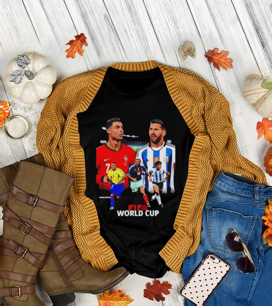 Cristiano Ronaldo Lionel Messi FIFA World Cup Ronaldo Nazario Zinedine Zidane Diego Maradona T-Shirt
