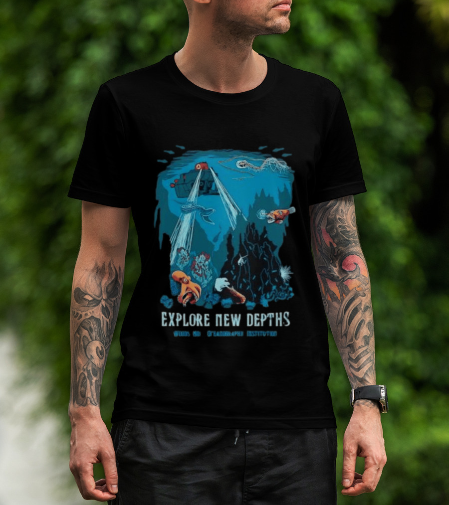 Explore New Depths Woods Hole Oceanographic Institution Submarine Adventure Ocean Exploration T-Shirt