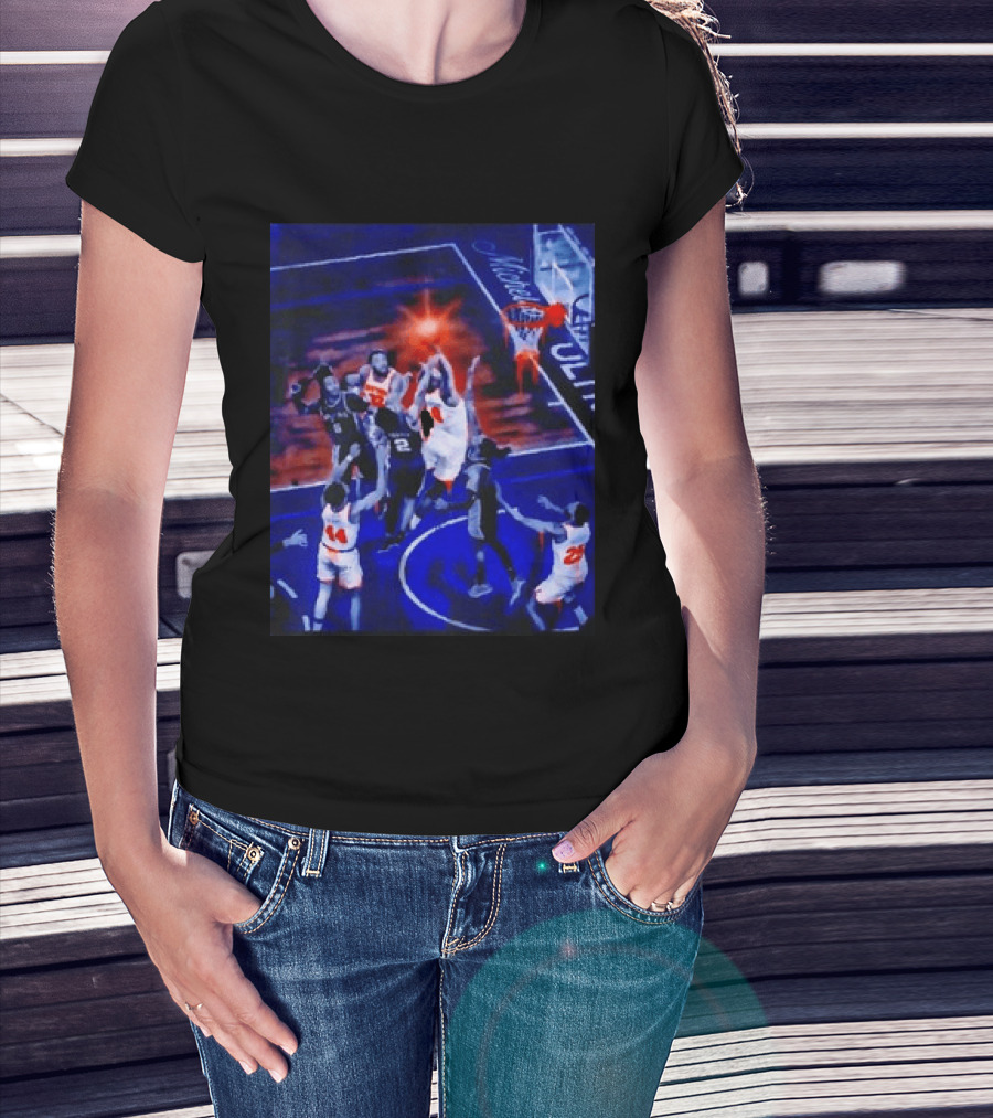 Jalen Brunson New York Knicks NBA Game Action Michelob Ultra Basketball Scene T-Shirt