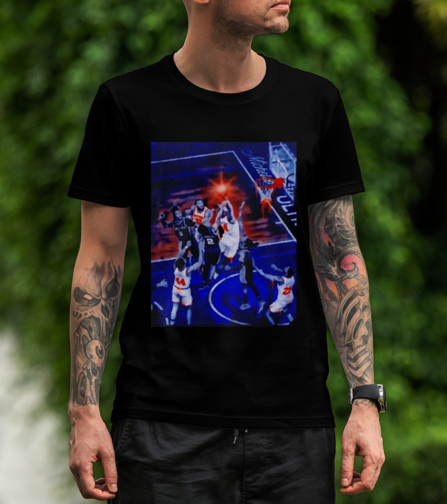 Jalen Brunson New York Knicks NBA Game Action Michelob Ultra Basketball Scene T-Shirt