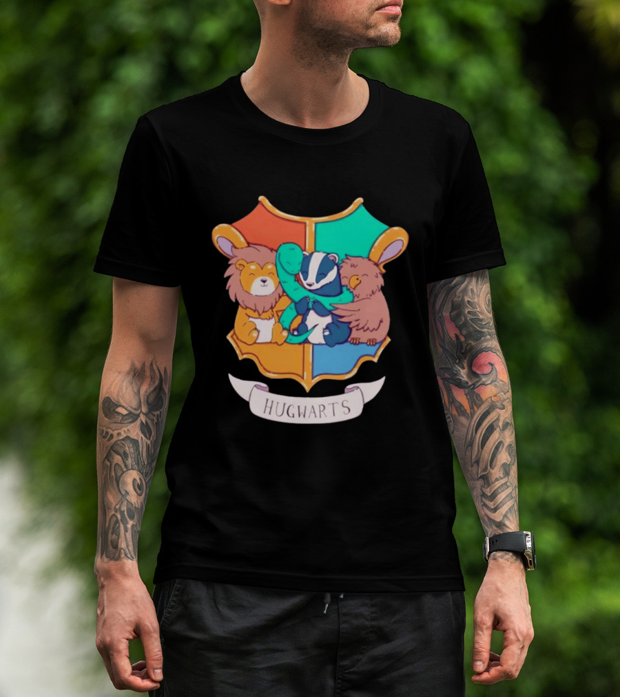 Hugwarts Lion Snake Badger Eagle T-Shirt