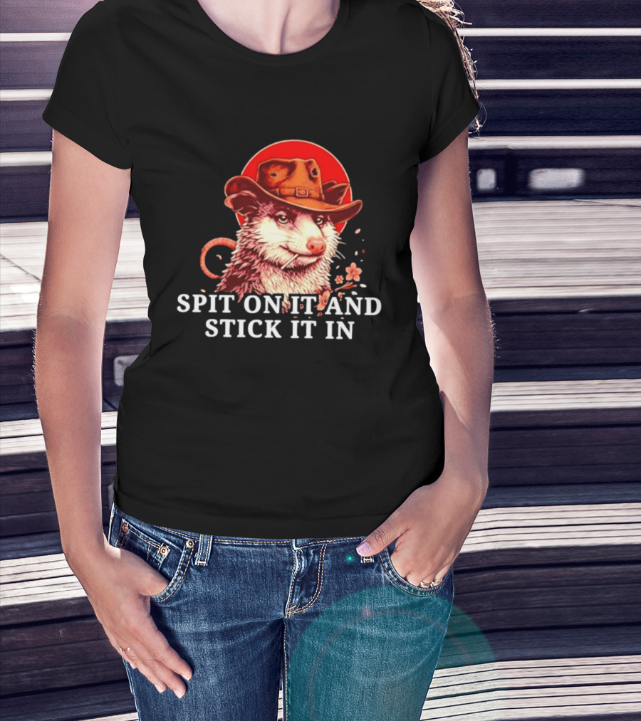 Spit On It And Stick It In Opossum Cowboy Red Hat T-Shirt