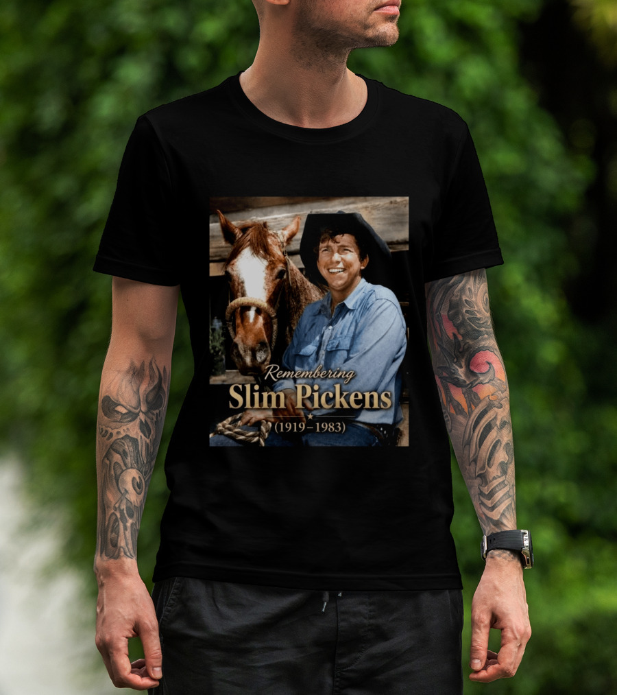 Remembering Slim Pickens 1919 1983 Cowboy T-Shirt