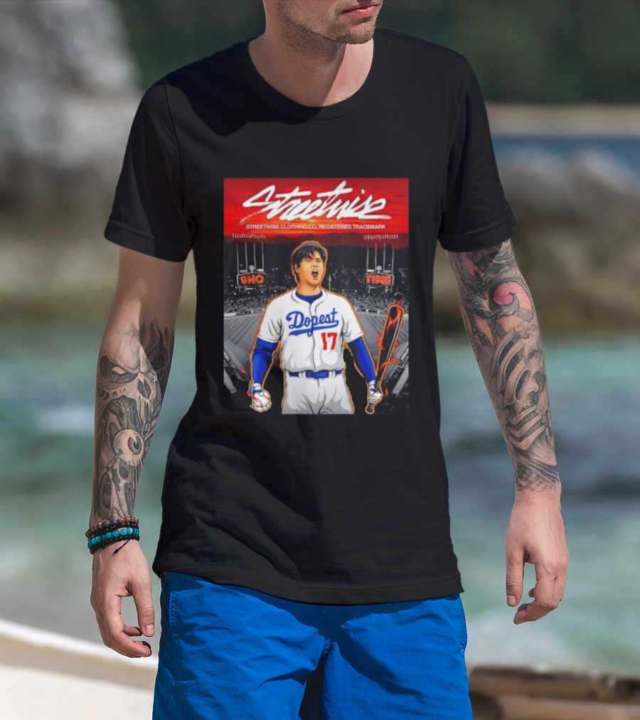 Shohei Ohtani Streetwise Dopest 17 Los Angeles Dodgers Baseball Stadium T-Shirt