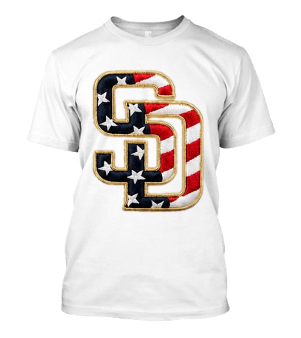 2026 Padres Fourth Of July Stars And Stripes SD T-Shirt