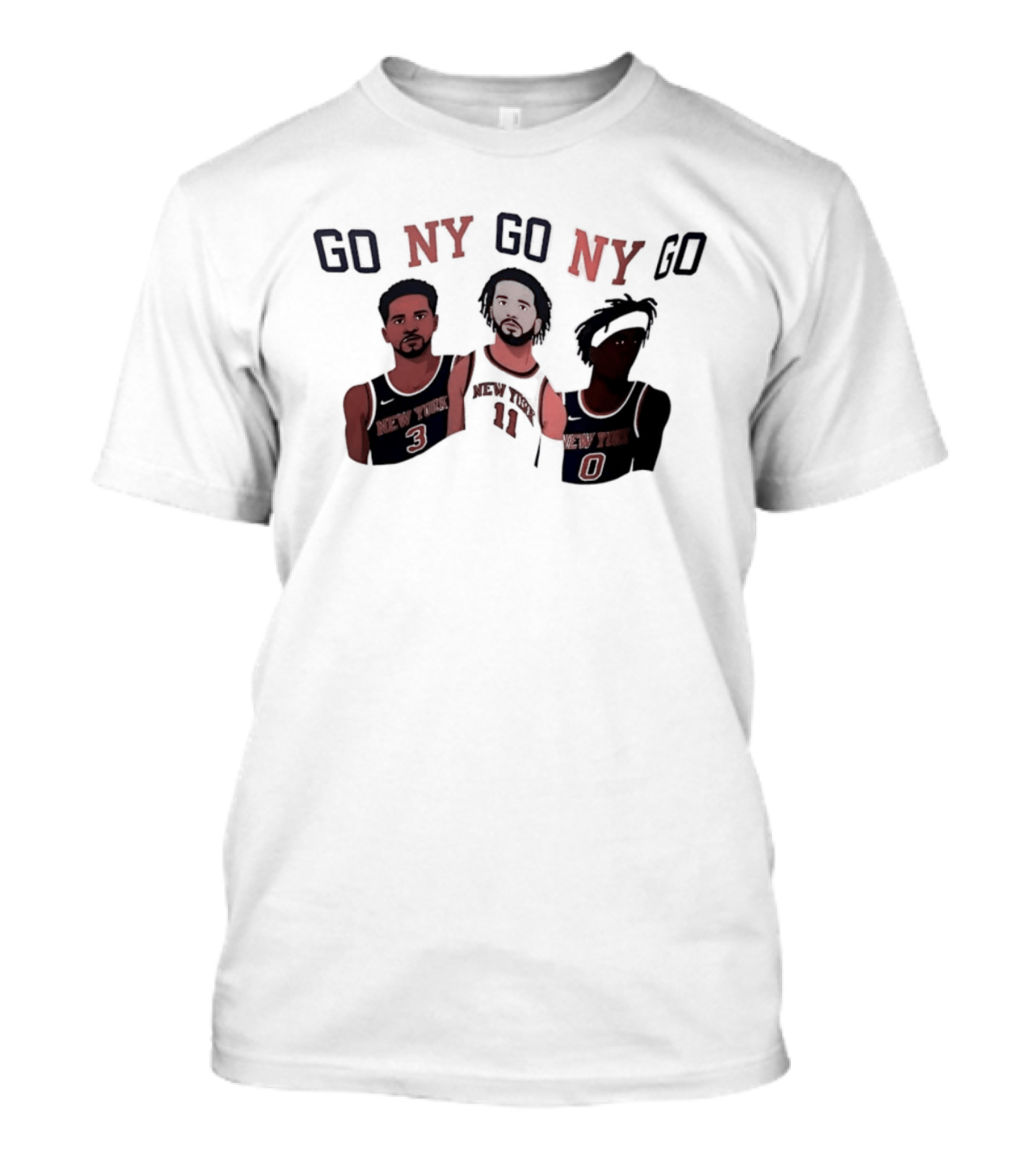 New York Knicks Go NY Go NY Go Basketball Fan Gear T-Shirt