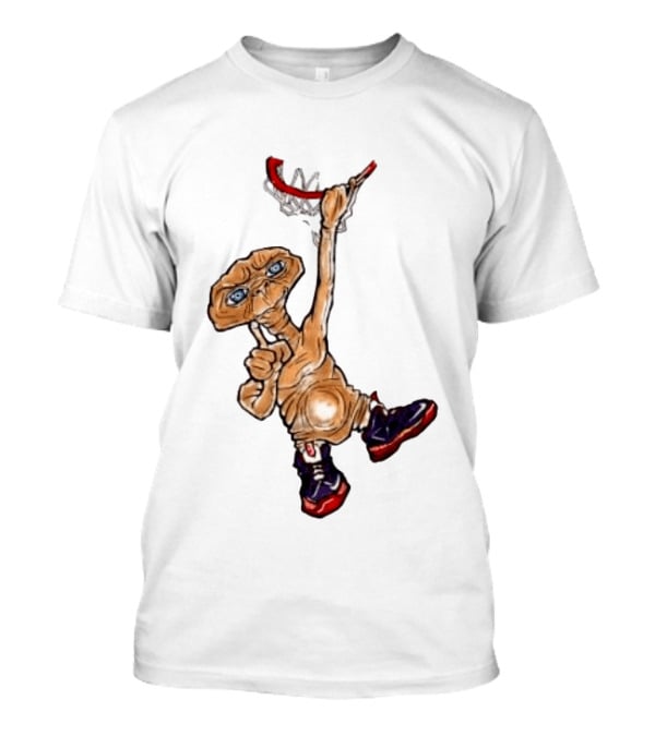 E The Extra Terrestrial Dunk Basketball Alien Retro Sneakers T-Shirt