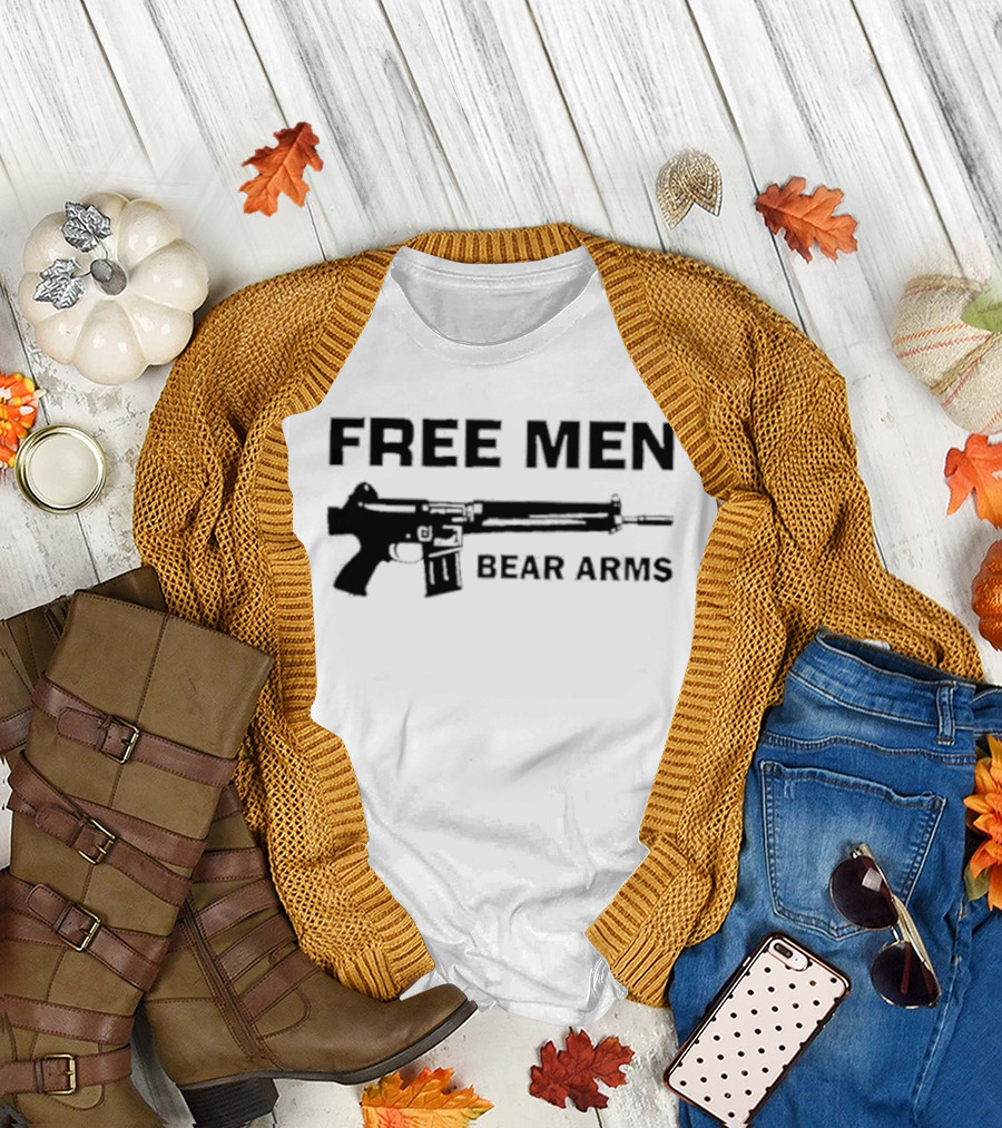 Free Men Bear Arms Second Amendment Gun Rights Tactical Pro 2A T-Shirt