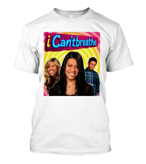 I Cantbreathe Meme Parody With Colorful Background And Smiling Characters T-Shirt