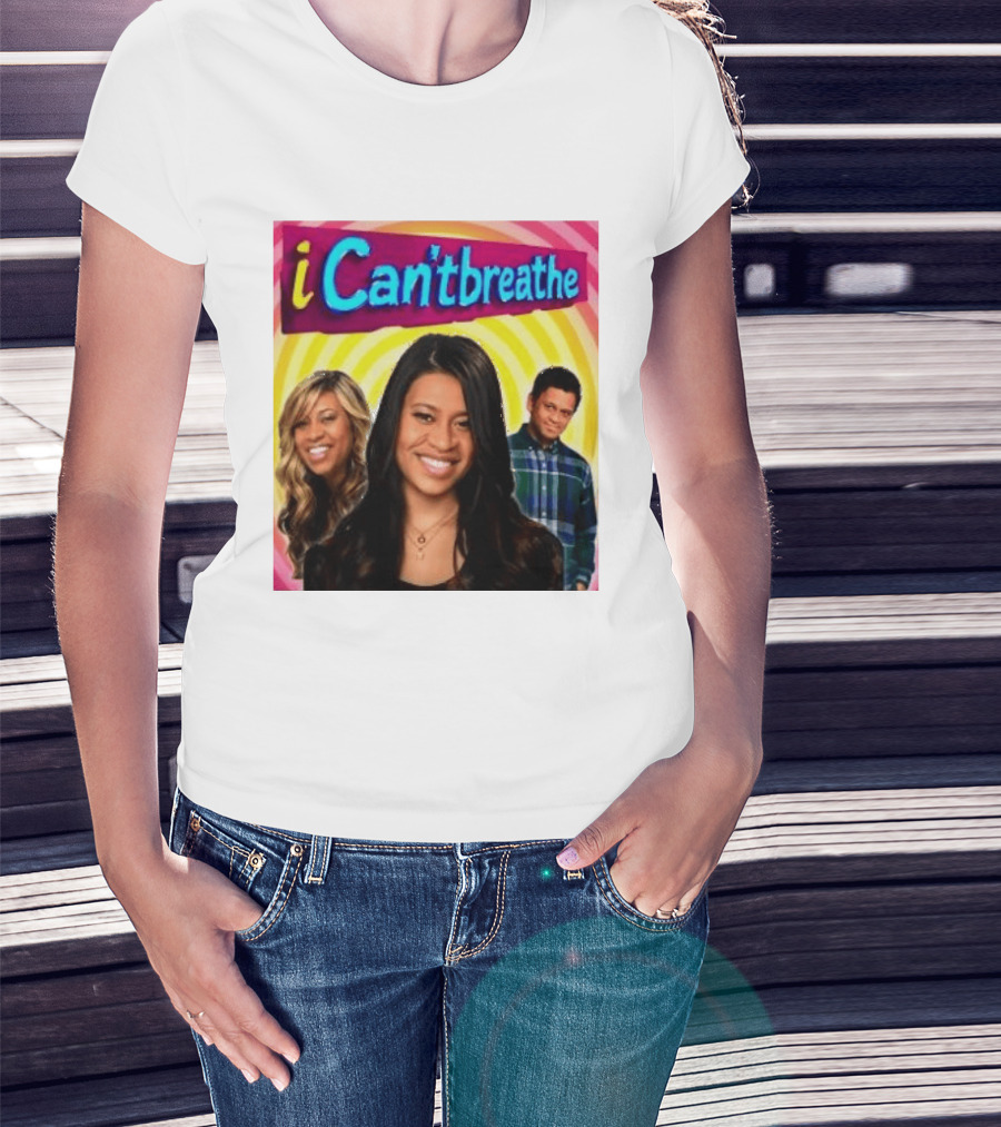 I Cantbreathe Meme Parody With Colorful Background And Smiling Characters T-Shirt