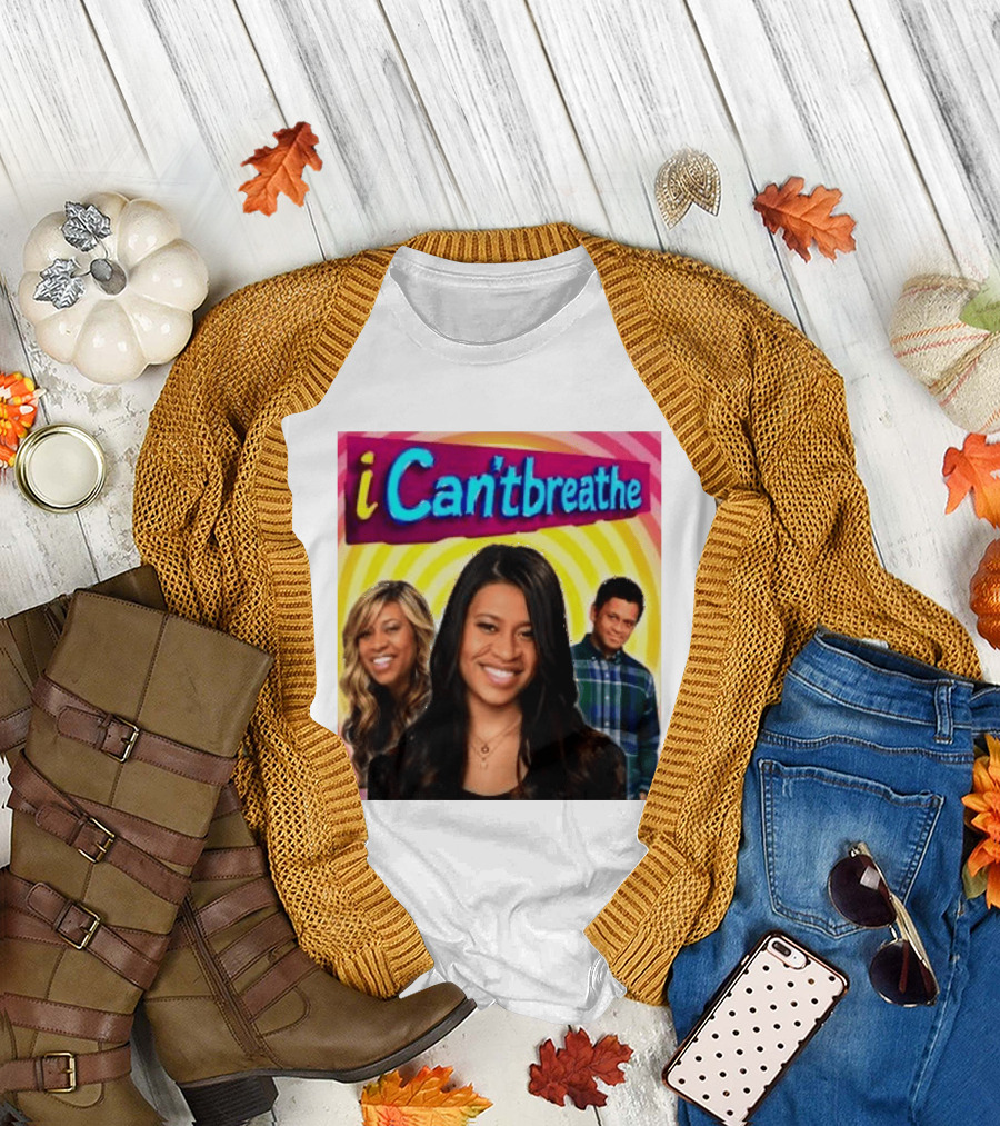 i Cantbreathe Meme Parody with Colorful Background and Smiling Characters T-Shirt