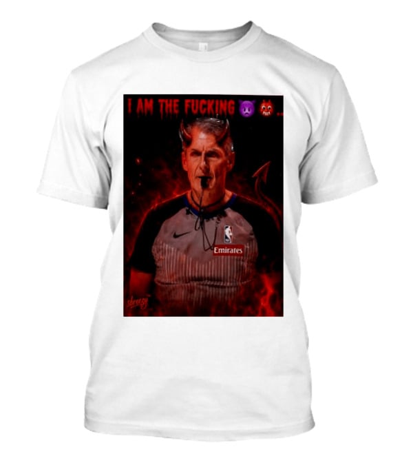 I Am The Fucking Emoji Devil Scott Foster NBA Referee Emirate T-Shirt