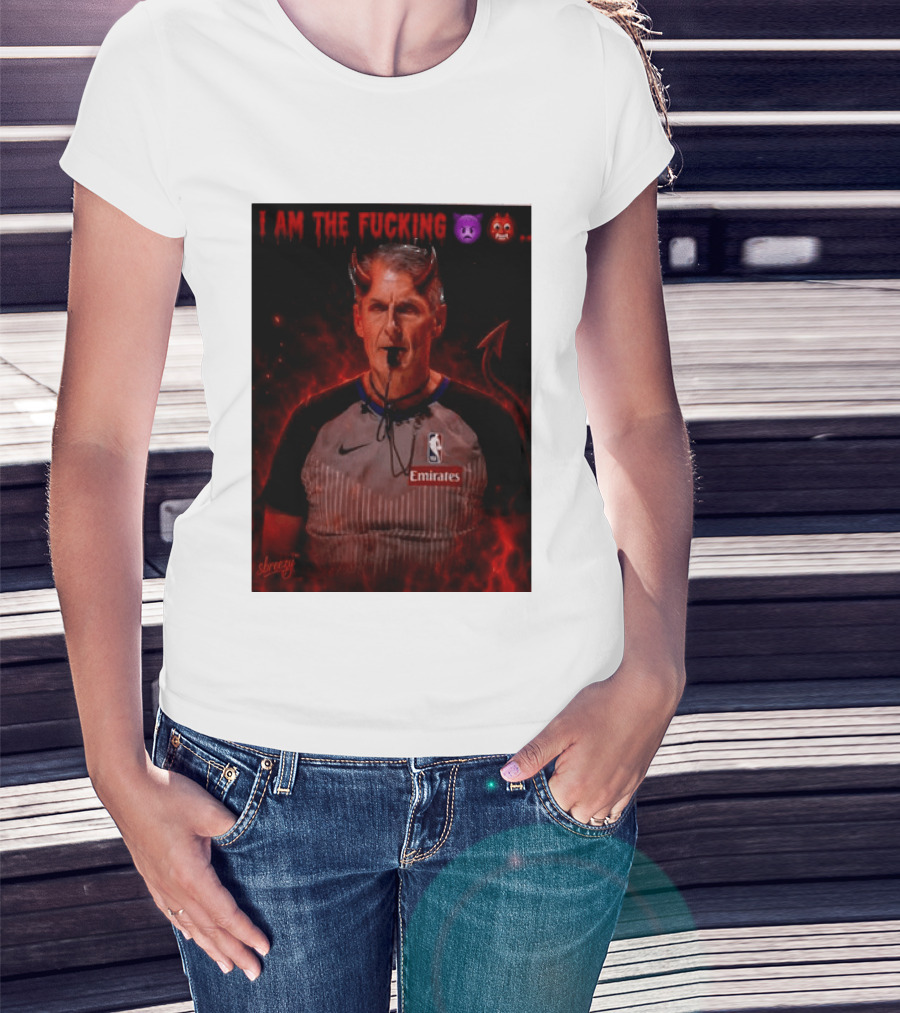 I Am The Fucking Emoji Devil Scott Foster NBA Referee Emirate T-Shirt