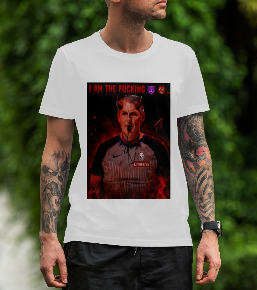 I Am The Fucking Emoji Devil Scott Foster NBA Referee Emirate T-Shirt