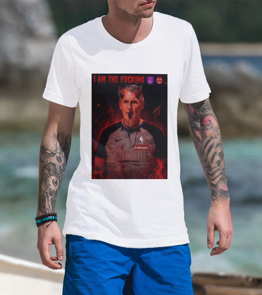 I Am The Fucking Emoji Devil Scott Foster NBA Referee Emirate T-Shirt