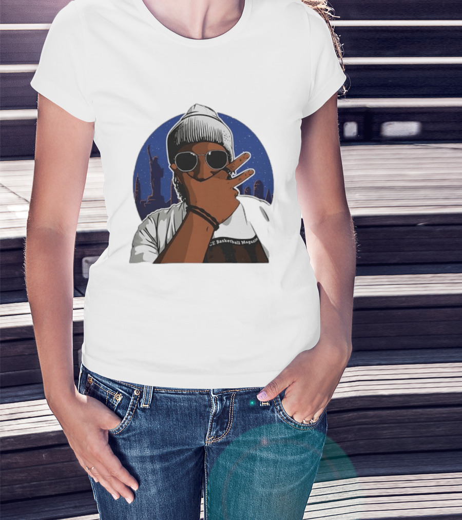 Jalen Brunson New York Knicks NBA Basketball Magazine Skyline T-Shirt