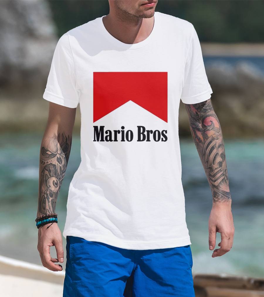 Mario Bros Red Banner T-Shirt