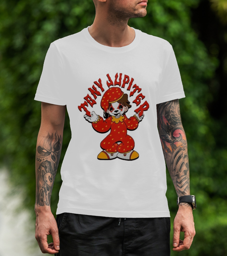 Tony Jupiter Clown Costume Red With White And Yellow T-Shirt