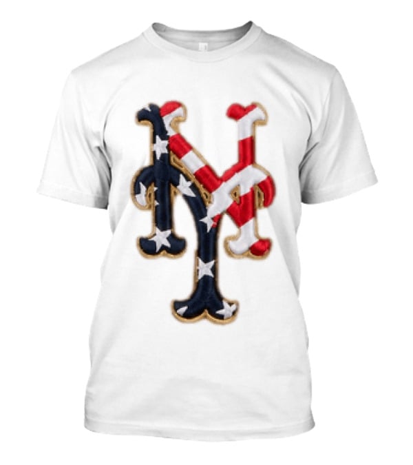 Mets American Flag Stars And Stripes Fourth Of July T-Shirt