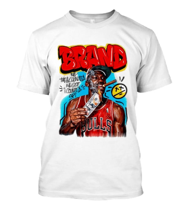 BRAND Michael Jordan Chicago Bulls NBA They Counted Me Out I Counted Spit T-Shirt