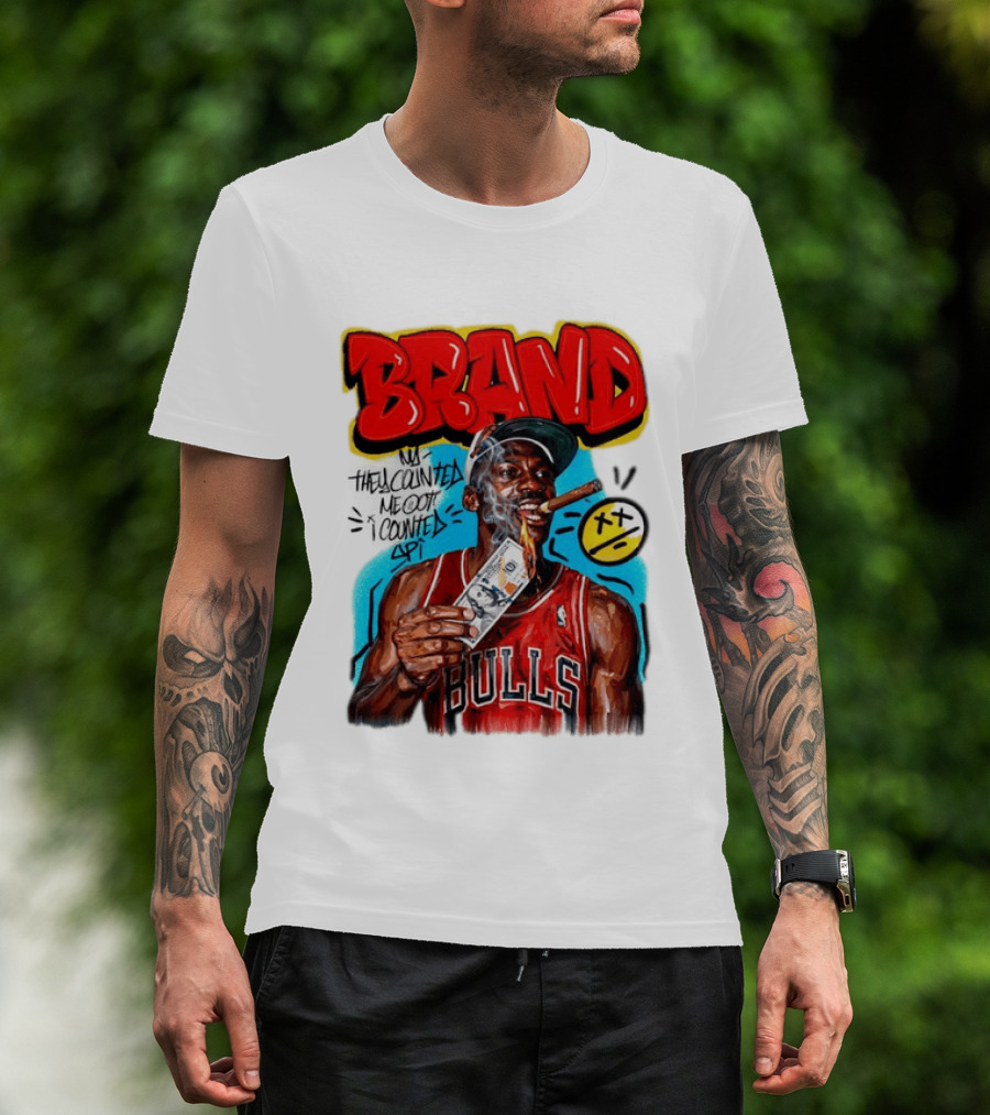 BRAND Michael Jordan Chicago Bulls NBA They Counted Me Out I Counted Spit T-Shirt