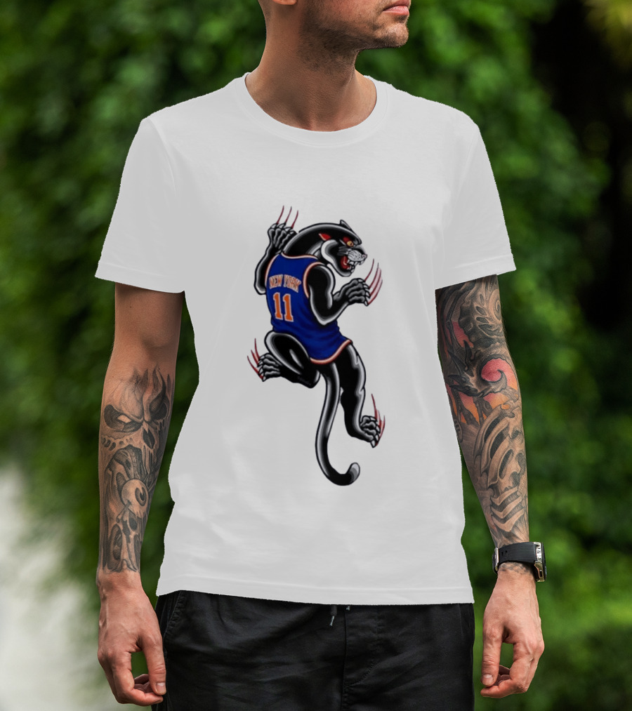 New York 11 Panther Clawing Back Sports Jersey T-Shirt