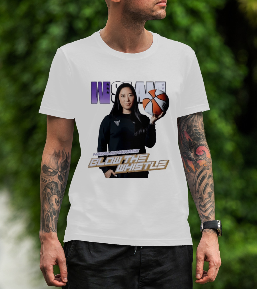 WSLAM Natalie Nakase Blow The Whistle Las Vegas Aces Basketball T-Shirt