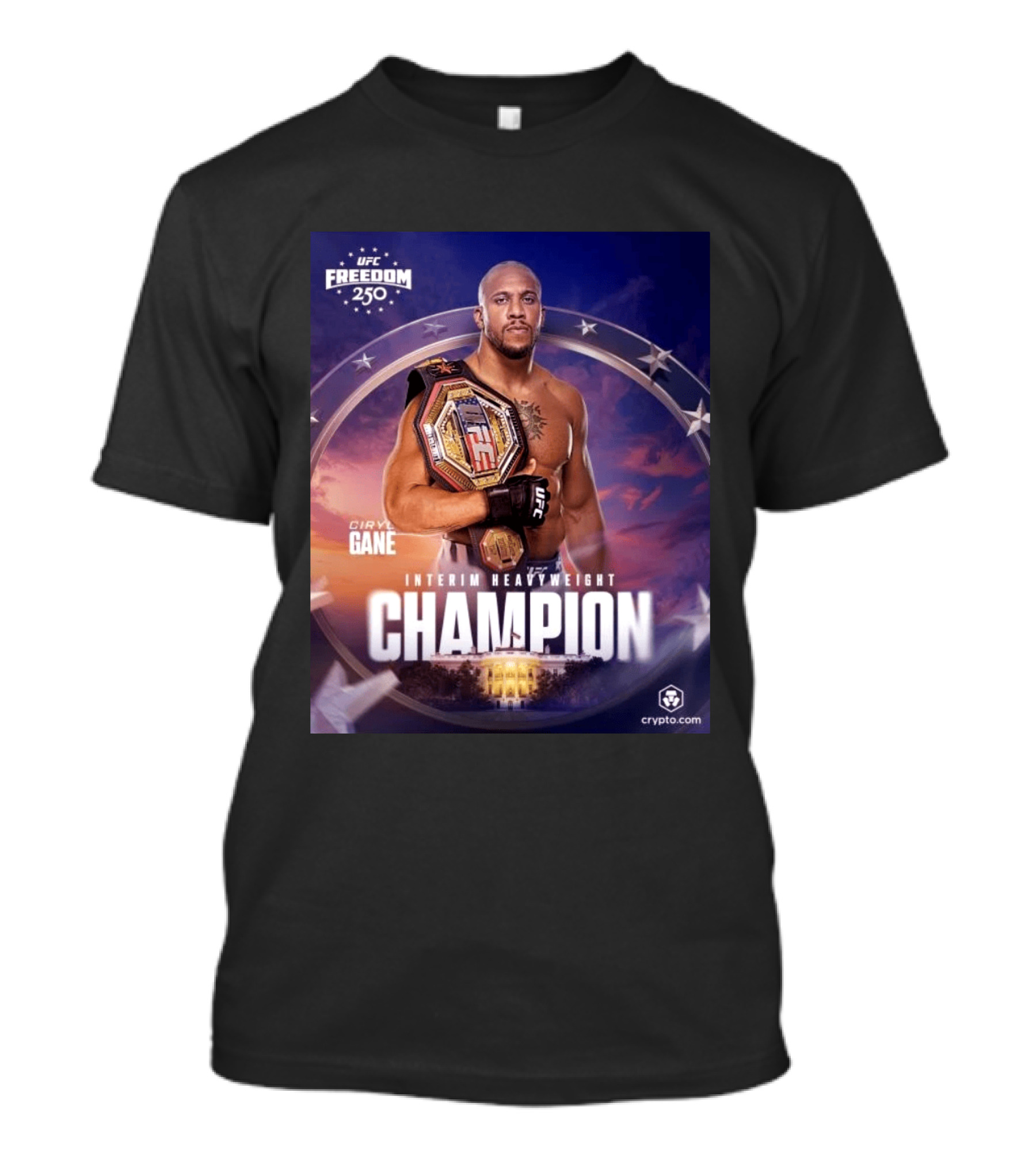 UFC Freedom 250 Ciryl Gane Interim Heavyweight Champion Crypto.com T-Shirt