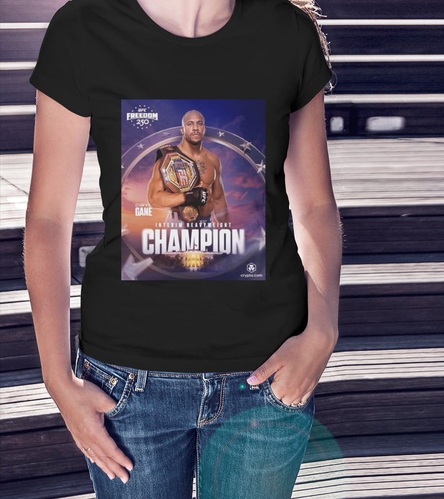 UFC Freedom 250 Ciryl Gane Interim Heavyweight Champion Crypto.com T-Shirt