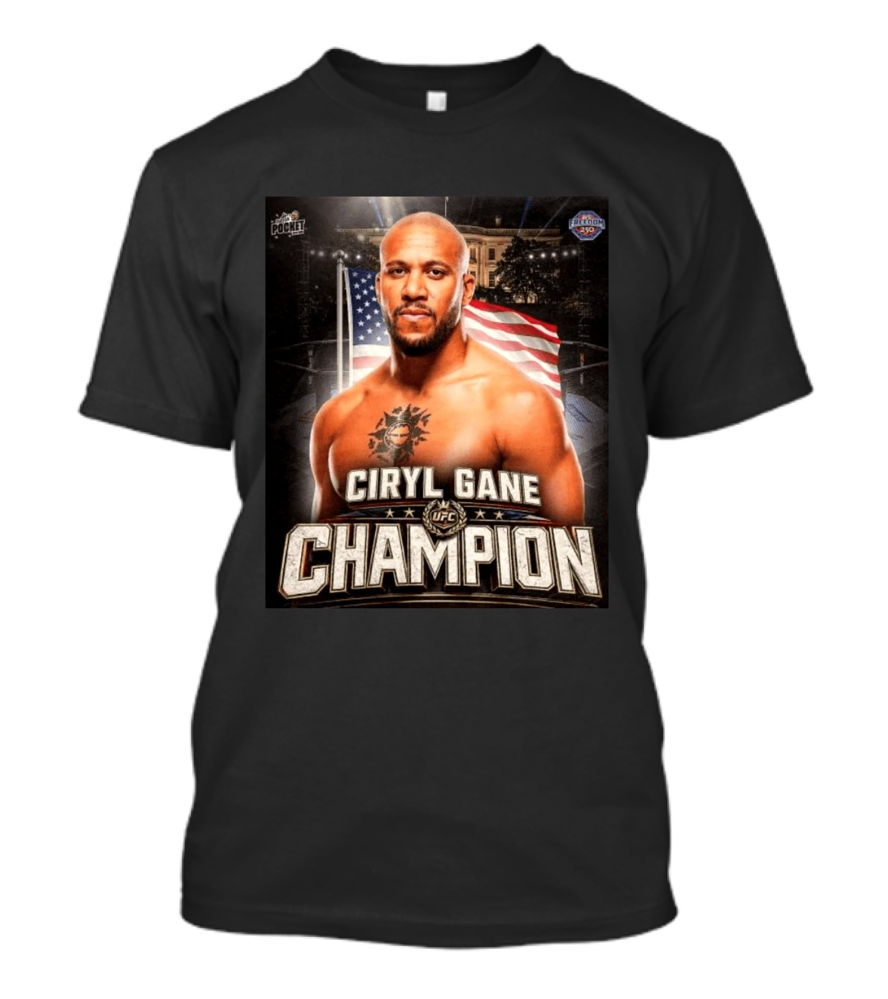 Ciryl Gane Champion UFC American Pride T-Shirt