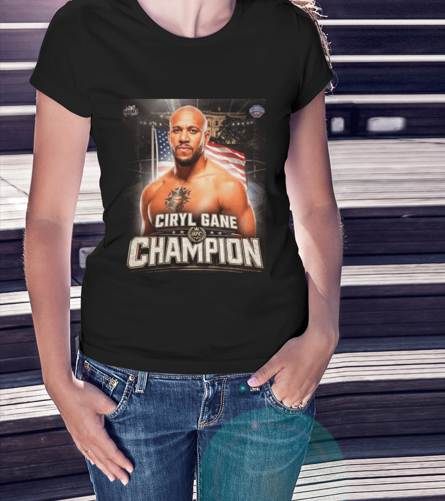 Ciryl Gane Champion UFC American Pride T-Shirt