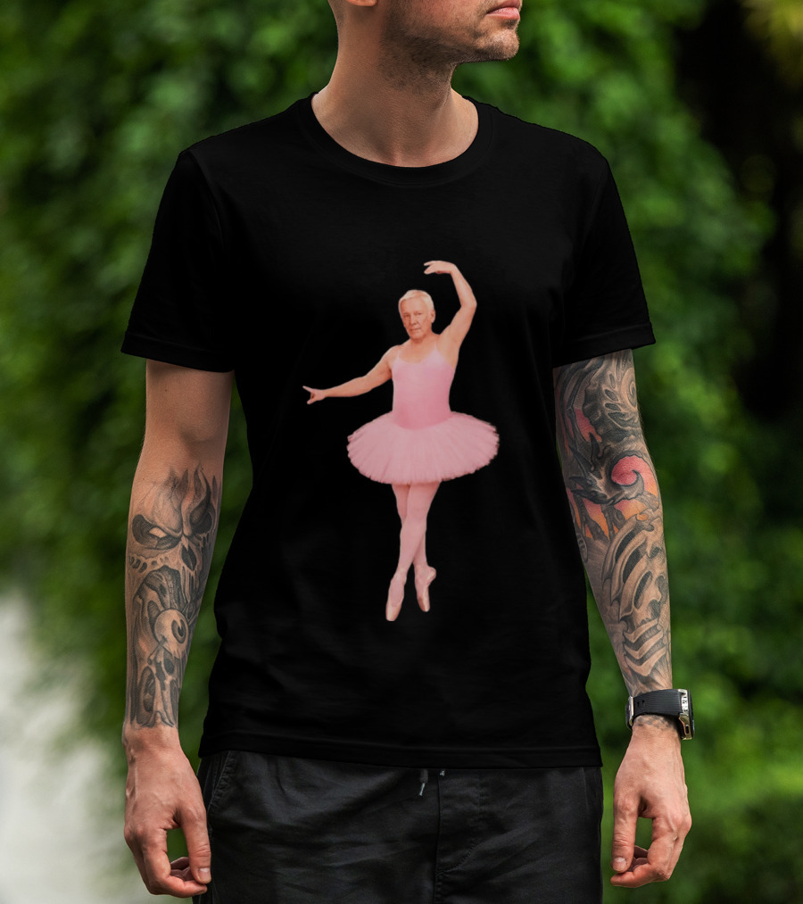 Geddy Lee Wearing Pink Ballerina Alex Lifeson Costume Iconic Image T-Shirt