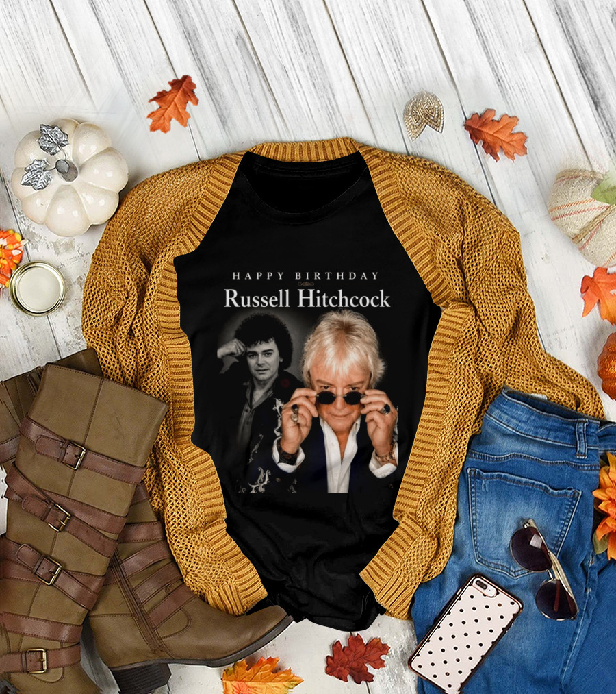 Happy Birthday Russell Hitchcock Iconic Music Celebration T-Shirt