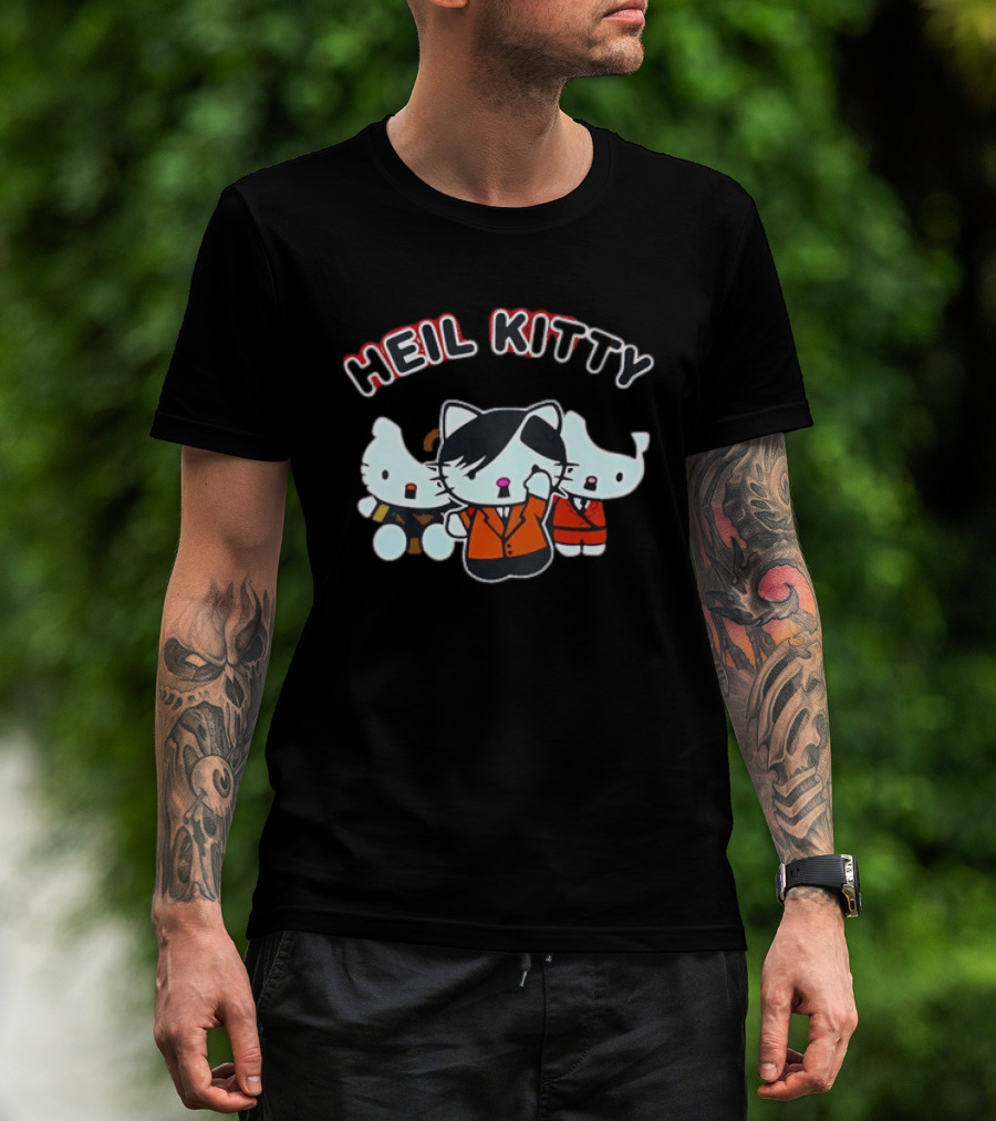 Heil Kitty Hitler Characters T-Shirt