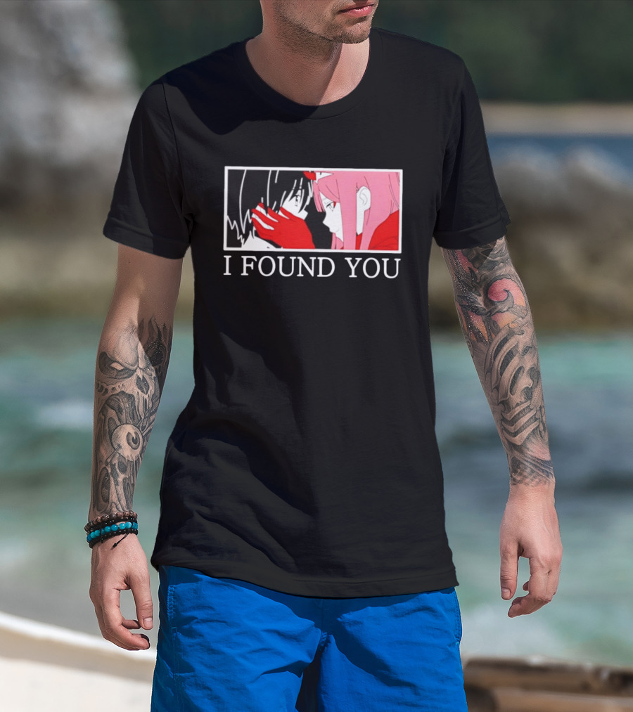 Hiro Zero Two Darling In The Franxx I Found You Anime Manga Pair Scene T-Shirt