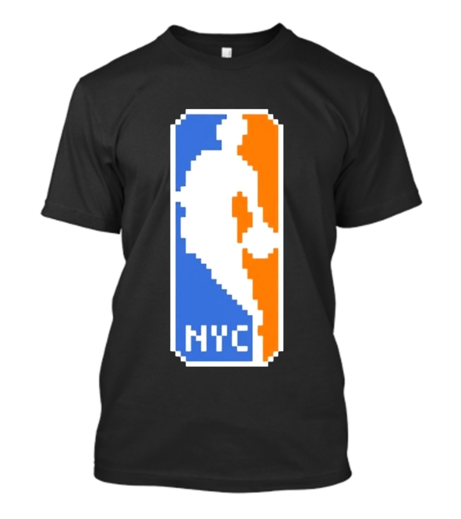 NYC NBA Pixel Logo Basketball T-Shirt