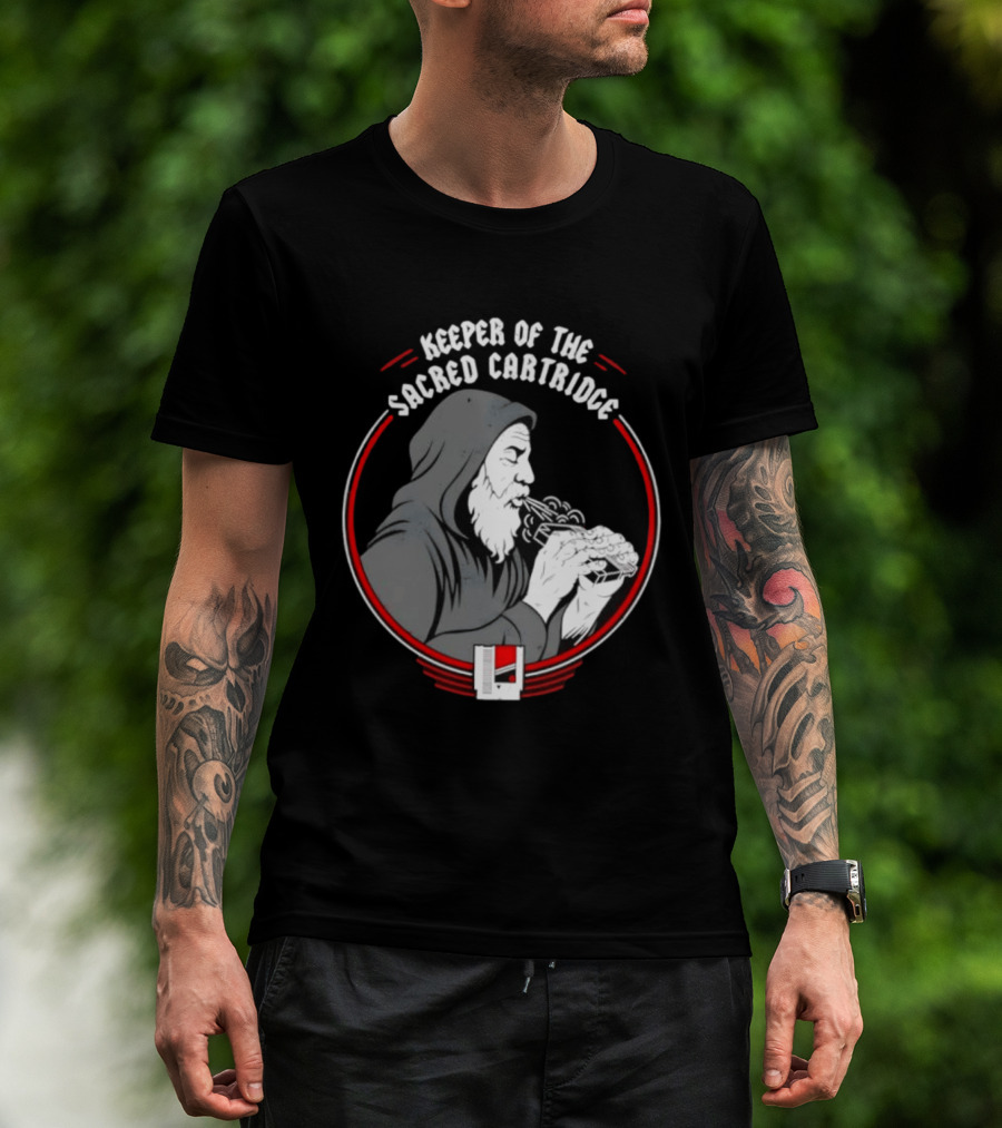 Keeper Of The Sacred Cartridge Gaming System Old Monk T-Shirt