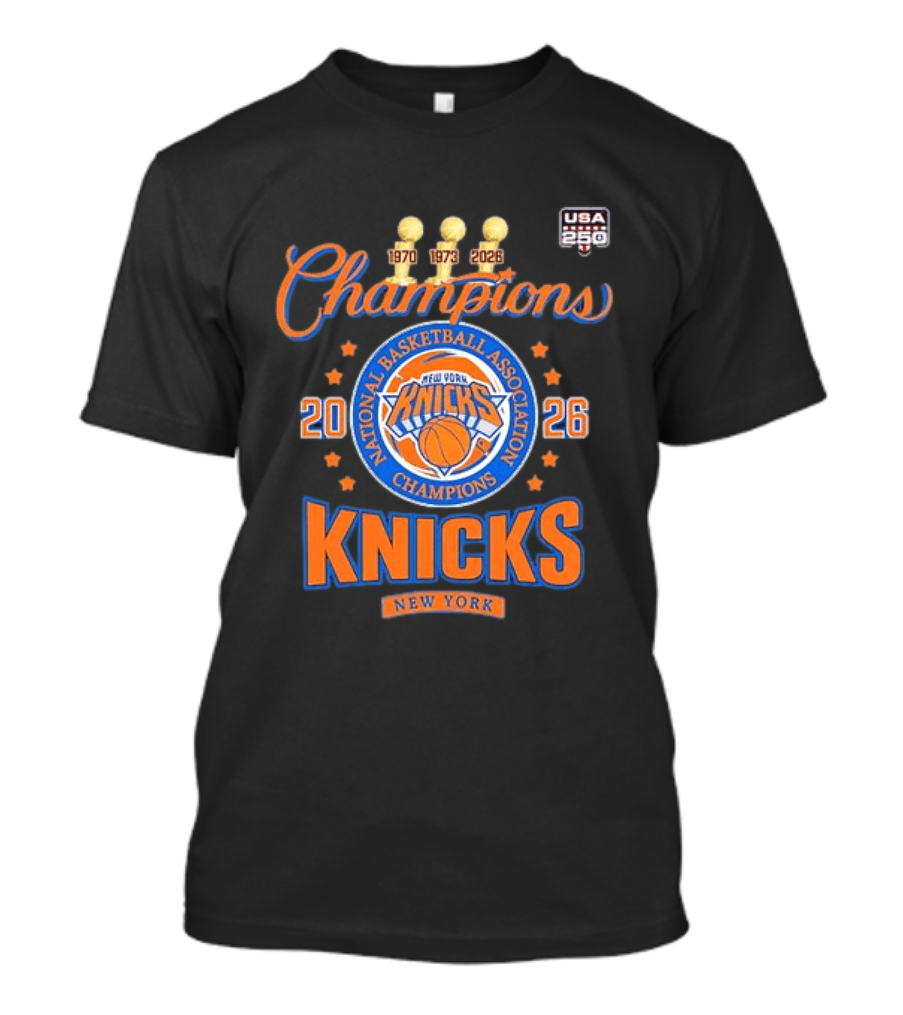 New York Knicks NBA Champions 1970 1973 2026 Trophies USA 250 T-Shirt