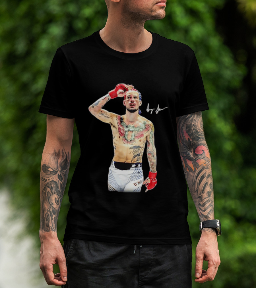 Sean O'Malley UFC MMA Fighter Autographed Pose T-Shirt
