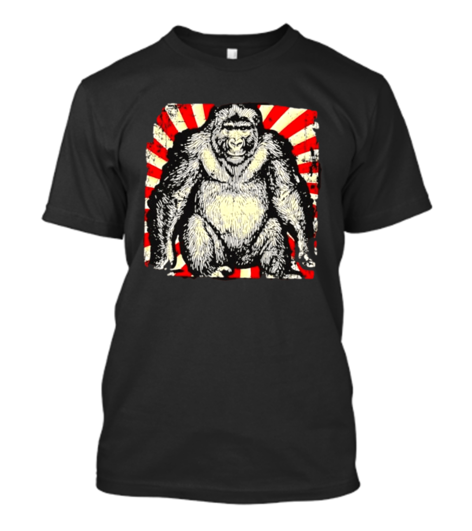 Silverback Gorilla Sunburst Wildlife Nature Animal T-Shirt