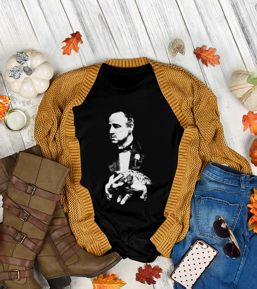 Vito Corleone Marlon Brando The Godfather Movie Film Noir T-Shirt