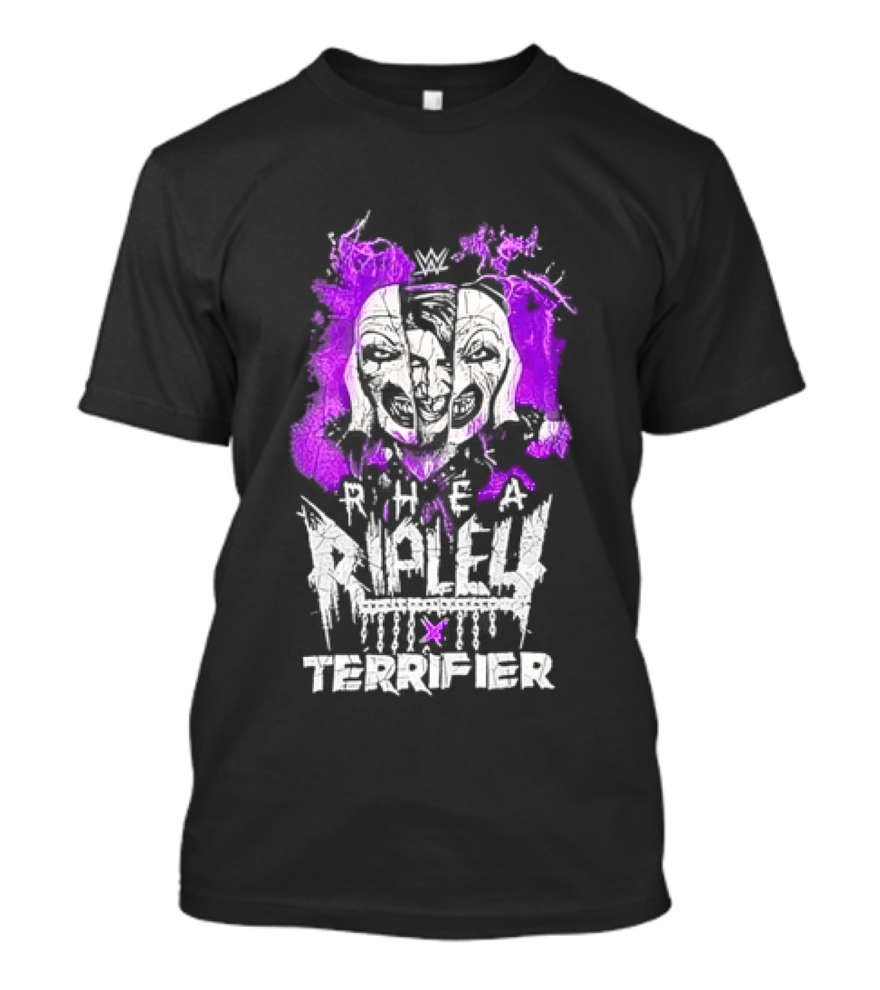Rhea Ripley Terrifier Split Mask Purple WWE T-Shirt